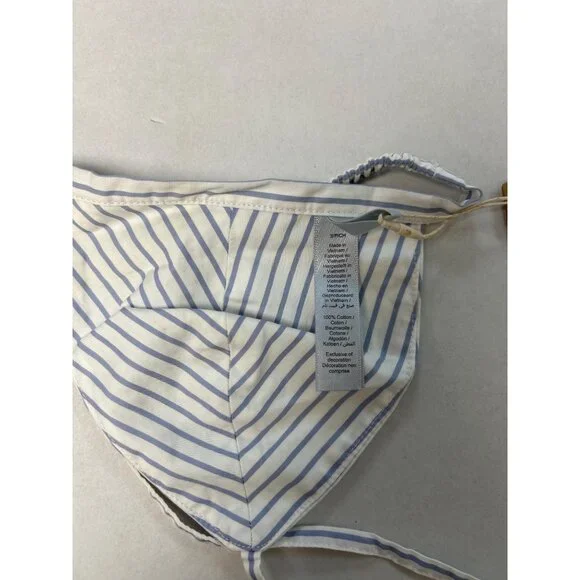 SKIMS Cotton Poplin Bralette Zen Blue Stripe Size Small NWT - Picture 5 of 6